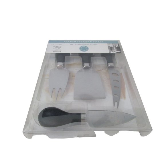 Martha Stewart Collection Set of Four Cheese Knives Stainless Textured Grip NIP - Picture 5 of 7